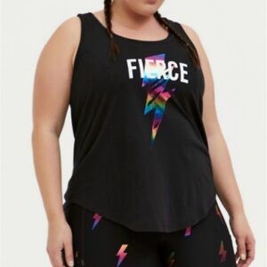 Torrid NWT Rainbow Fierce Lightning Bolt Tank Top Sz Plus 1X